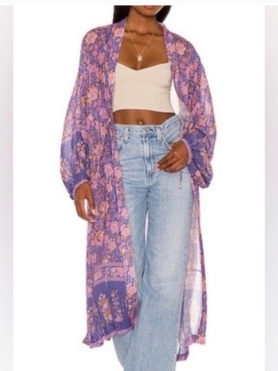 Spell & the Gypsy Tops - Spell & The Gypsy X Revolve Juniper Gauzy Duster Robe Kimono -S/M